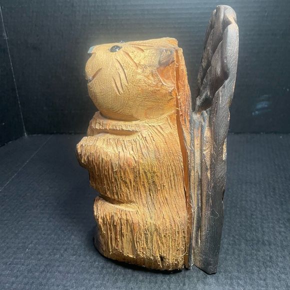 VINTAGE HANDCARVED WOODEN BEAVER FROM COLORADO Approx 10” 4lbs - Picture 2 of 16